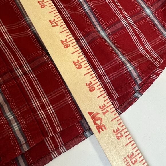 Carhartt Relaxed Fit Button Down Short Sleeve Shirt Mens Size L Plaid Red Blue - Picture 9 of 9